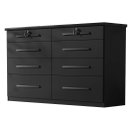 Ver imagem 1 de Cômoda Monique 8 Gavetas (preto)