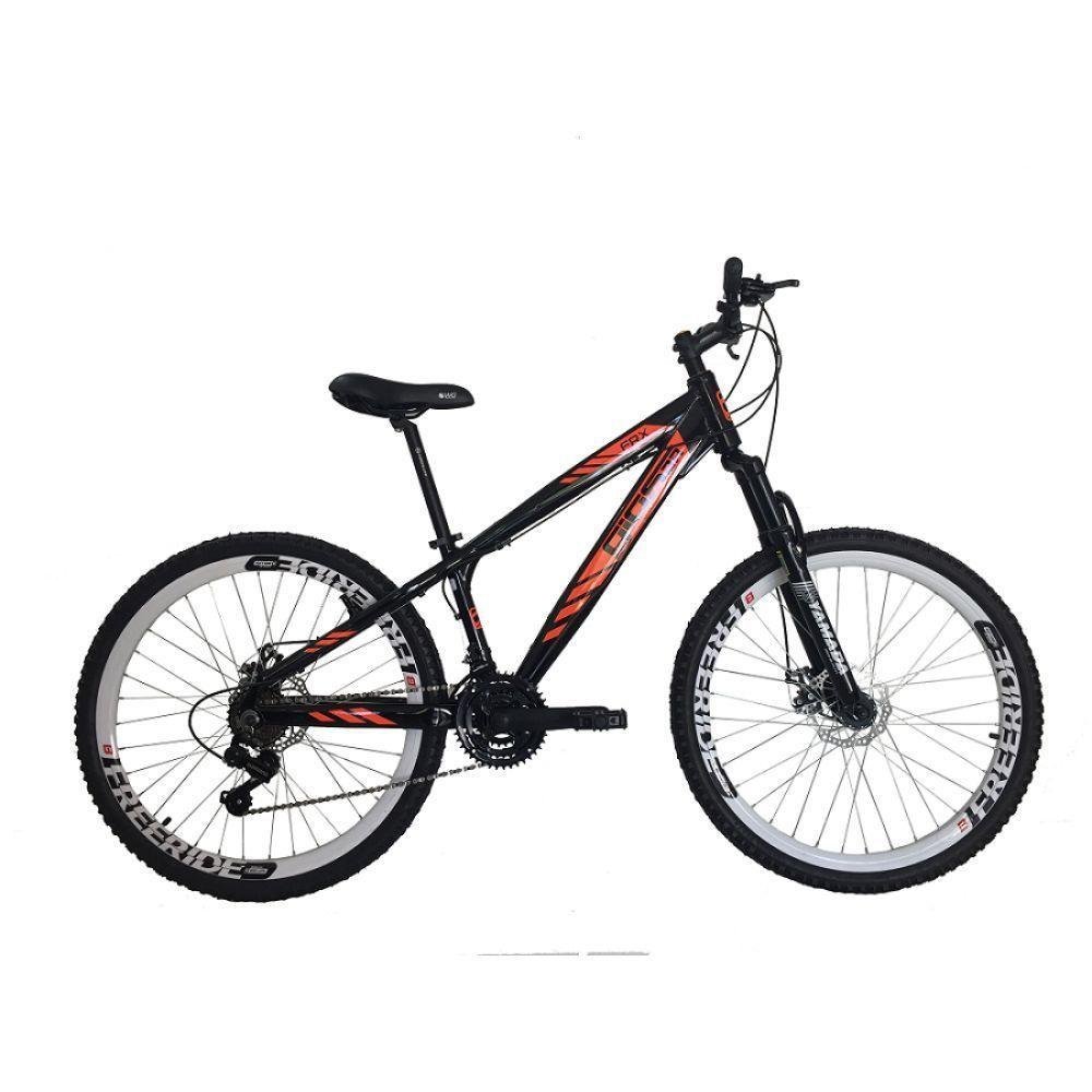 Bicicleta Aro 26 21 Marchas Preto Laranja Gios Frx Freeride ...