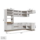 Ver imagem 4 de Cozinha Planejada 7 Peças sem Tampo com Rodapé Ipanema CabeCasa MadeiraOriginals Marrom/Fendi Trama