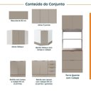 Ver imagem 3 de Cozinha Modulada 7 Peças sem Tampo com Rodapé Ipanema CabeCasa MadeiraOriginals Marrom/Fendi Trama