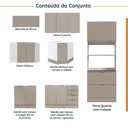 Ver imagem 3 de Cozinha Planejada 7 Peças sem Tampo com Rodapé Ipanema CabeCasa MadeiraOriginals Marrom/Fendi Trama