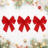 Kit C/3 Laços Vermelhos Grandes Árvore de Natal Enfeite Decoração Luxo - 2
