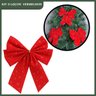 Kit C/3 Laços Vermelhos Grandes Árvore de Natal Enfeite Decoração Luxo - 6