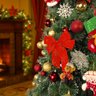 Kit C/3 Laços Vermelhos Grandes Árvore de Natal Enfeite Decoração Luxo - 10