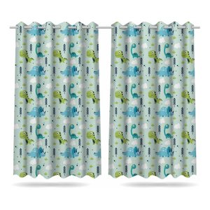 Cortina Infantil Dinossauro Cute 2,60m X 1,50m Tecido