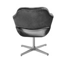 Ver imagem 4 de Poltrona Decorativa Zara Pé Giratório de Metal Sala Recepção Cinza Grafite