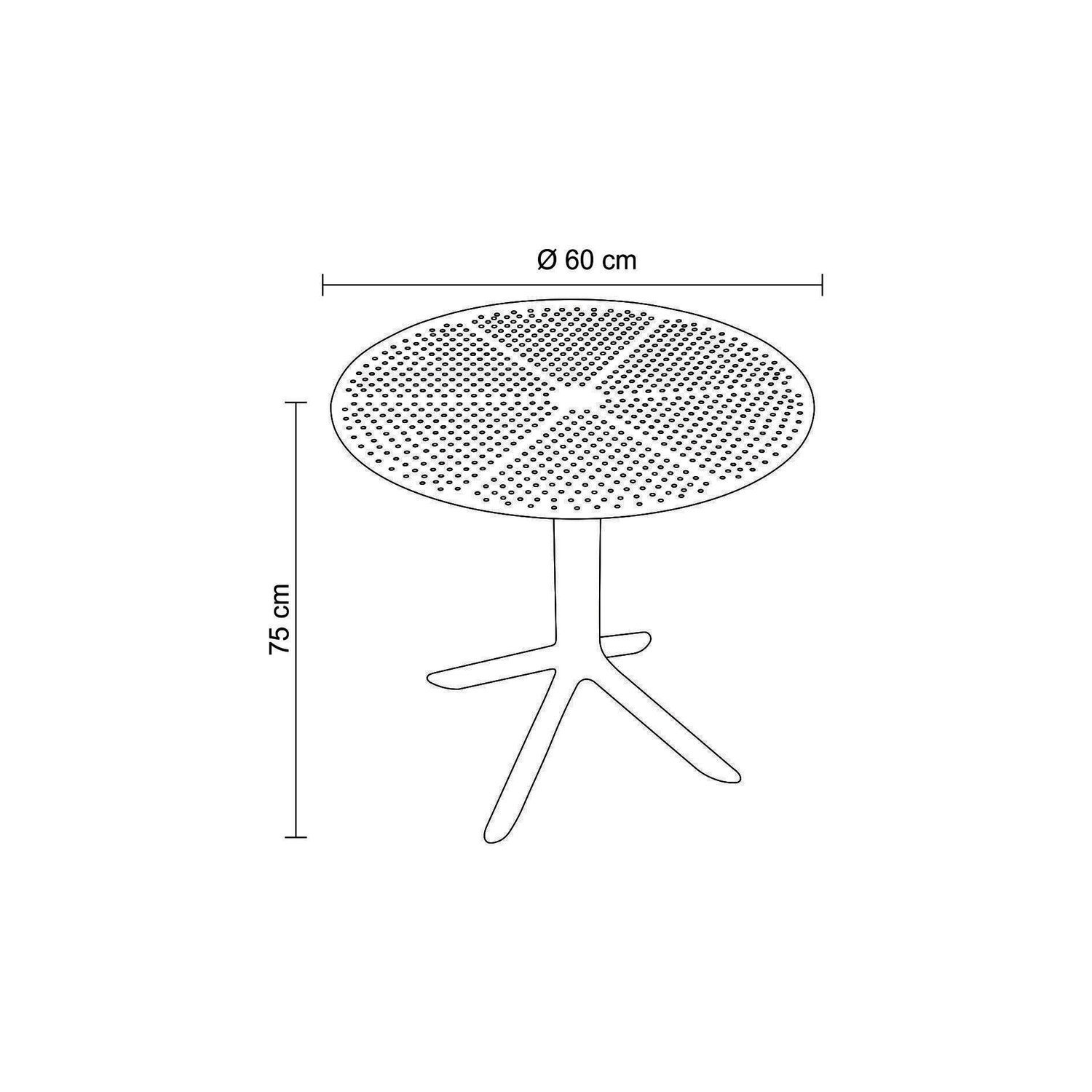 Mesa para Jardim Drops 60 Cm X 75 Cm - 2