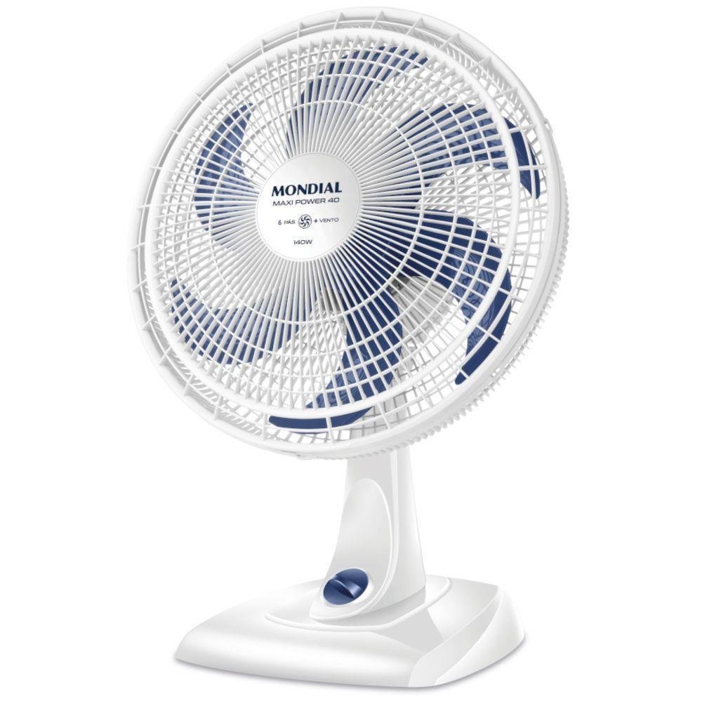 Ventilador de Mesa 40cm Vsp-40-w 6p Branco/azul 220v-mondial