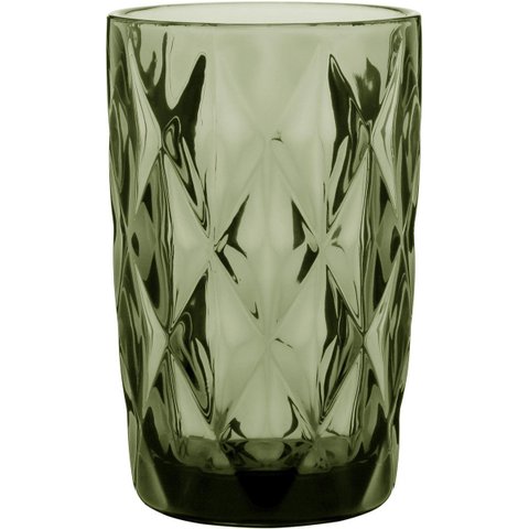COPO LONG DRINK 13x8x8cm 370ml VIDRO VERDE 6PÇ NH