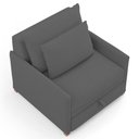 Ver imagem 4 de Poltrona Retrátil Cama Solteiro 2 em 1 Zia Confortável e Funcional Bouclê Cinza Escuro - Desk Design
