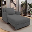 Ver imagem 6 de Poltrona Retrátil Cama Solteiro 2 em 1 Zia Confortável e Funcional Bouclê Cinza Escuro - Desk Design