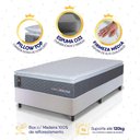 Ver imagem 3 de Conjunto Box Branco Argel Cinza Espuma D33 Solteiro 96x203x67 - King House