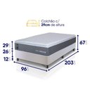 Ver imagem 2 de Conjunto Box Branco Argel Cinza Espuma D33 Solteiro 96x203x67 - King House