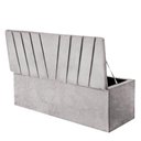 Ver imagem 2 de Calçadeira Baú Recamier Estofada Cama King 190cm Bélgica Corino Cinza Claro- Mabe Magazine
