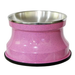 Comedouro Alto Gatos Alumínio Gastrobel - Rosa Pigmentado