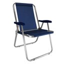 Ver imagem 4 de Kit 2 Cadeira Praia Max Alumínio Oversize Reforçada até 140kg Zaka