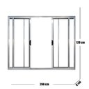 Ver imagem 3 de Janela Vitrô de Alumínio 4 Folhas 120 X 200cm Modular Brilhante