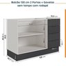 Cozinha Modulada 7 Peças sem Tampo com Rodapé Ipanema CabeCasa MadeiraOriginals - 14