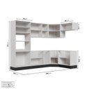 Ver imagem 4 de Cozinha Modulada 7 Peças sem Tampo com Rodapé Ipanema CabeCasa MadeiraOriginals Cinza/Grafite Trama