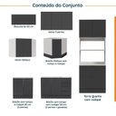 Ver imagem 3 de Cozinha Modulada 7 Peças sem Tampo com Rodapé Ipanema CabeCasa MadeiraOriginals Cinza/Grafite Trama
