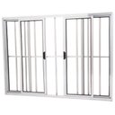 Ver imagem 2 de Janela Vitrô de Alumínio 4 Folhas 100 X 120cm Modular Brilhante com Grade