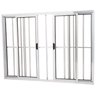 Janela Vitrô de Alumínio 4 Folhas 100 X 120cm Modular Brilhante com Grade - 2