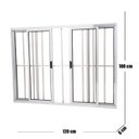 Ver imagem 3 de Janela Vitrô de Alumínio 4 Folhas 100 X 120cm Modular Brilhante com Grade