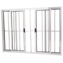Ver imagem 2 de Janela Vitrô de Alumínio 4 Folhas 100 X 120cm Modular Brilhante com Grade
