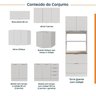 Cozinha Modulada 7 Peças sem Tampo com Rodapé Ipanema CabeCasa MadeiraOriginals - 3