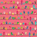 Ver imagem 2 de Papel de Parede Birds 3 Arte Destaque 2,50 Metros