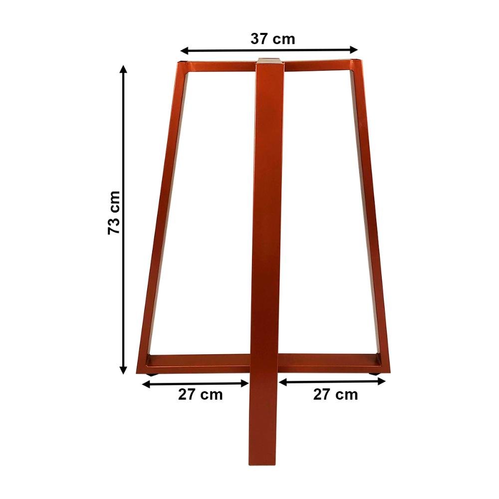 Base de Mesa Gizé Tampos Pedra Vidro Madeira de 1m Preto - 4