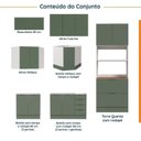 Ver imagem 3 de Cozinha Modulada 7 Peças sem Tampo com Rodapé Ipanema CabeCasa MadeiraOriginals Verde/Folha