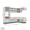 Ver imagem 4 de Cozinha Modulada 7 Peças sem Tampo com Rodapé Ipanema CabeCasa MadeiraOriginals Verde/Folha