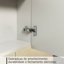 Ver imagem 3 de Espelheira 80x100cm Grande Duas Portas Armário Aéreo Banheiro