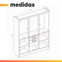 Ver imagem 5 de Guarda Roupas Casal 7 Portas 2 Gavetas Lisboa Aramóveis