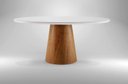 Ver imagem 1 de Mesa de Jantar Redonda com Vidro - Dora-1,50m - Requinte Salas