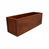 Vaso Floreira Jardineira Flat Polietileno 57x15x15cm Japi - Aço Corten - 1