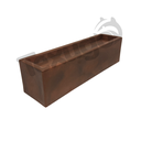 Ver imagem 6 de Vaso Floreira Jardineira Flat Polietileno 57x15x15cm Japi - Aço Corten