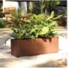 Vaso Floreira Jardineira Flat Polietileno 57x15x15cm Japi - Aço Corten - 3