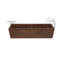 Ver imagem 3 de Vaso Floreira Jardineira Flat Polietileno 57x15x15cm Japi - Aço Corten
