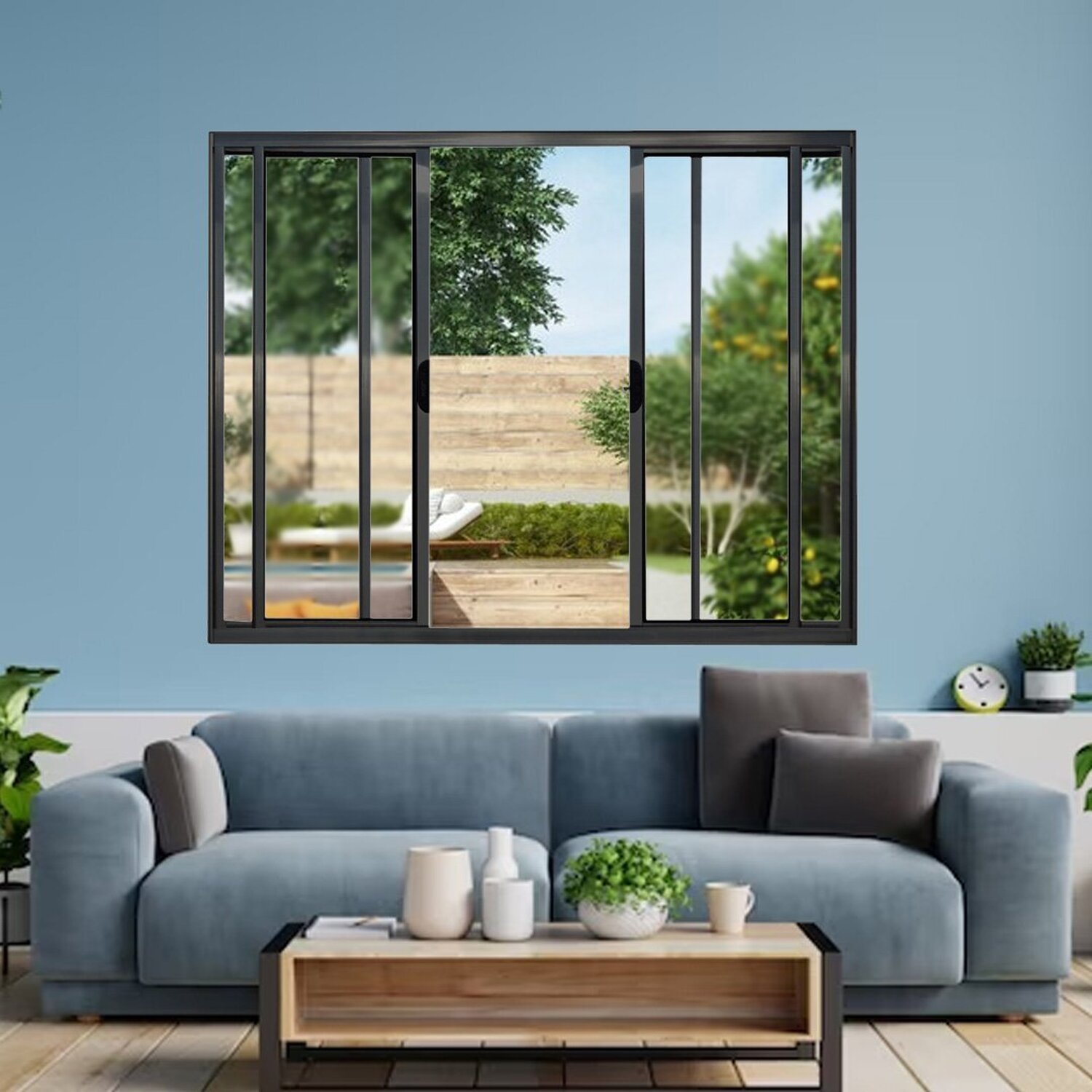 Janela Vitrô de Alumínio 4 Folhas 120 X 150cm Modular | MadeiraMadeira