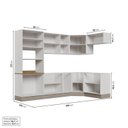 Ver imagem 4 de Cozinha Planejada 7 Peças sem Tampo com Rodapé Ipanema CabeCasa MadeiraOriginals Marrom/Fendi Trama/Acácia