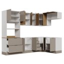 Ver imagem 6 de Cozinha Planejada 7 Peças sem Tampo com Rodapé Ipanema CabeCasa MadeiraOriginals Marrom/Fendi Trama/Acácia