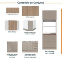 Ver imagem 3 de Cozinha Planejada 7 Peças sem Tampo com Rodapé Ipanema CabeCasa MadeiraOriginals Marrom/Fendi Trama/Acácia