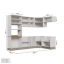 Ver imagem 4 de Cozinha Modulada 7 Peças sem Tampo com Rodapé Ipanema CabeCasa MadeiraOriginals Marrom/Fendi Trama/Acácia