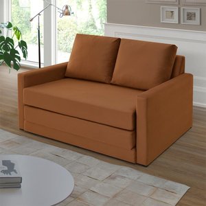 Sofá Simi 2 em 1 Sofá Cama Terracota Estofama
