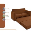 Ver imagem 3 de Sofá Simi 2 em 1 Sofá Cama Terracota Estofama