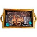 Ver imagem 1 de Bandeja em Madeira Suporte Bebidas e Café Decorativa - Cappuccino