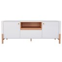 Ver imagem 3 de Rack Bancada com Painel para Tv de até 75" 100% Mdf Holanda Jequitiba/off White