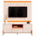 Ver imagem 1 de Rack Bancada com Painel para Tv de até 75" 100% Mdf Holanda Jequitiba/off White